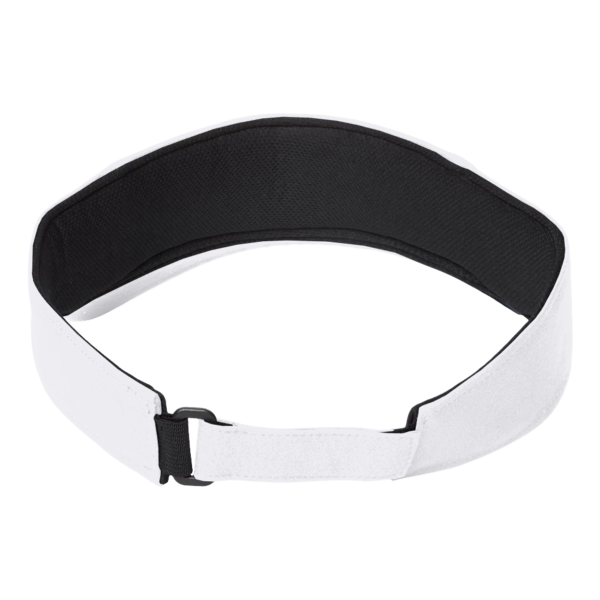 Big Accessories Chino Twill Visor, White, Back view