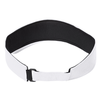 Big Accessories Chino Twill Visor, White, Back view