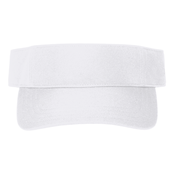 Big Accessories Chino Twill Visor, White, Front view