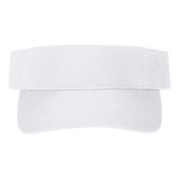 Big Accessories Chino Twill Visor, White, Front view
