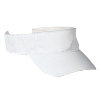 Big Accessories Chino Twill Visor, White, Right Side view