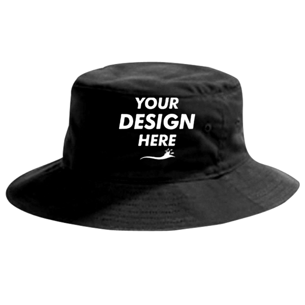 Big Accessories Crusher Bucket Hat, Black, Hat (Front) view, Mockup