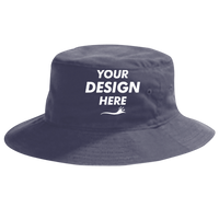Big Accessories Crusher Bucket Hat, Navy, Hat (Front) view, Mockup