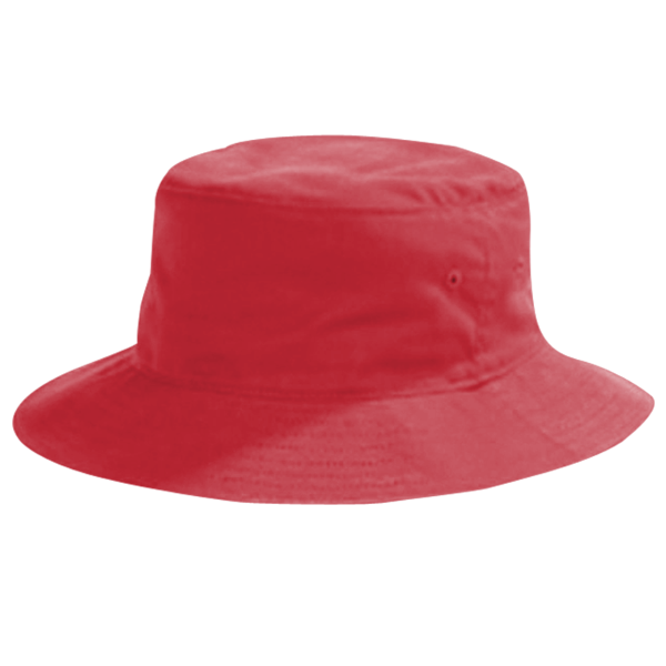 Big Accessories Crusher Bucket Hat, Red, Hat (Front) view