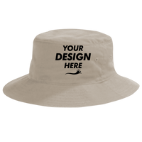 Big Accessories Crusher Bucket Hat, Stone, Hat (Front) view, Mockup