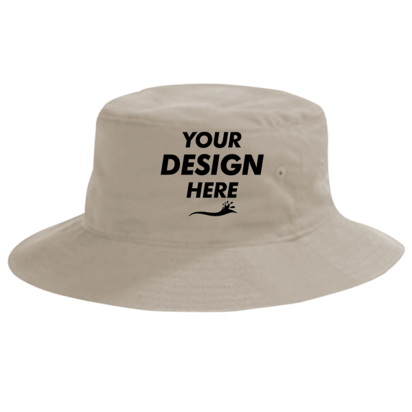 Big Accessories Crusher Bucket Hat, Stone, Hat (Front) view, Mockup