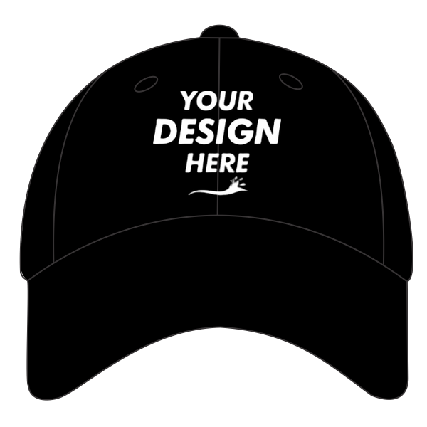 Big Accessories Flat Bill Cap, Black / Black, Hat (Front) view, Mockup