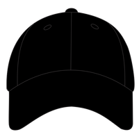 Big Accessories Flat Bill Cap, Black / White, Hat (Front) view