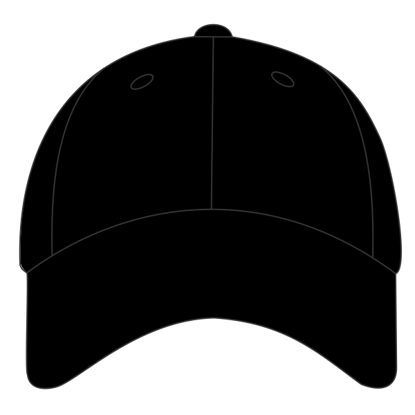 Big Accessories Flat Bill Cap, Black / White, Hat (Front) view