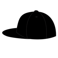 Big Accessories Flat Bill Cap, Black / White, Headwear Left view