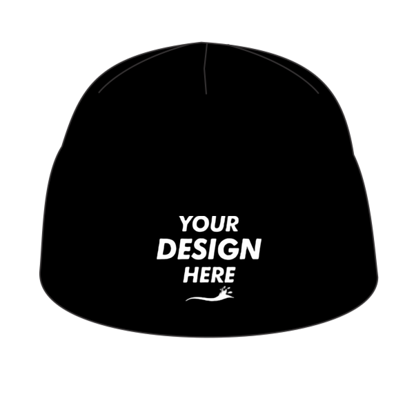 Big Accessories Fleece Beanie, Black, Hat (Front) view, Mockup