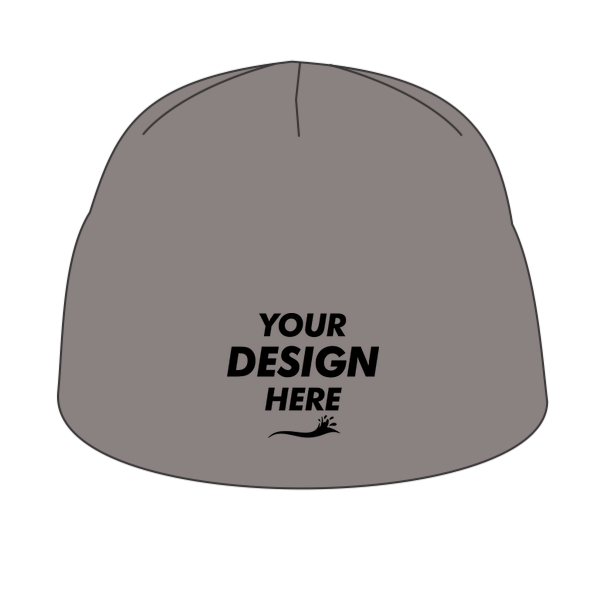 Big Accessories Fleece Beanie, Grey, Hat (Front) view, Mockup