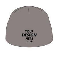 Big Accessories Fleece Beanie, Grey, Hat (Front) view, Mockup