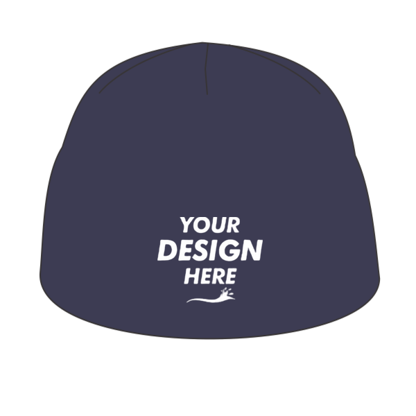 Big Accessories Fleece Beanie, Navy, Hat (Front) view, Mockup