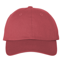 Big Accessories Heavy Washed Canvas Cap, Antique Red, Front view