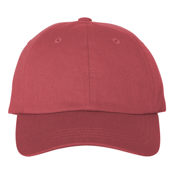 Big Accessories Heavy Washed Canvas Cap, Antique Red, Front view