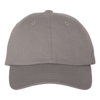 Big Accessories Heavy Washed Canvas Cap, Dark Grey, Front view