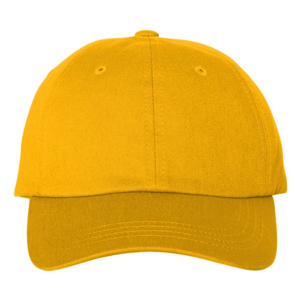 Big Accessories Heavy Washed Canvas Cap, Mustard, Front view
