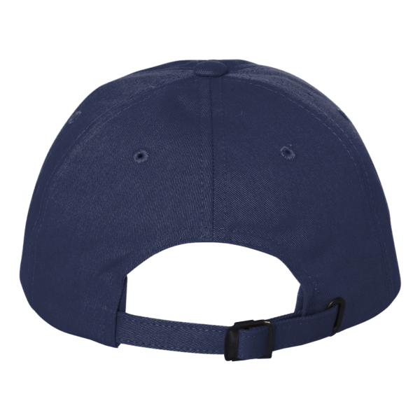 Big Accessories Heavy Washed Canvas Cap, Navy, Back view