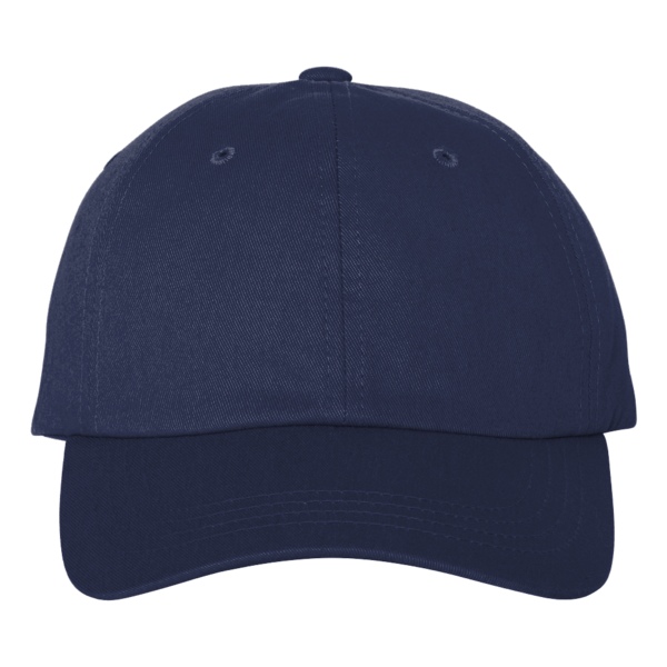 Big Accessories Heavy Washed Canvas Cap, Navy, Front view