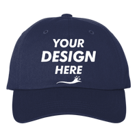 Big Accessories Heavy Washed Canvas Cap, Navy, Front view, Mockup