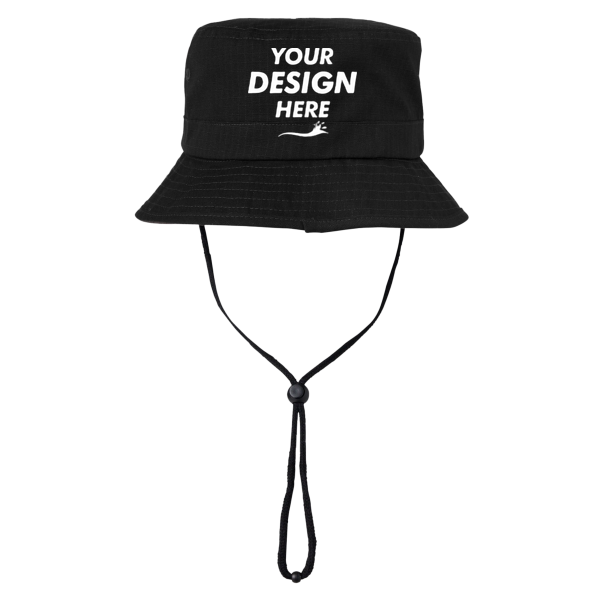 Big Accessories Lariat Booney, Black, Front view, Mockup