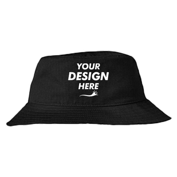 Big Accessories Lariat Bucket Hat, Black, Front view, Mockup