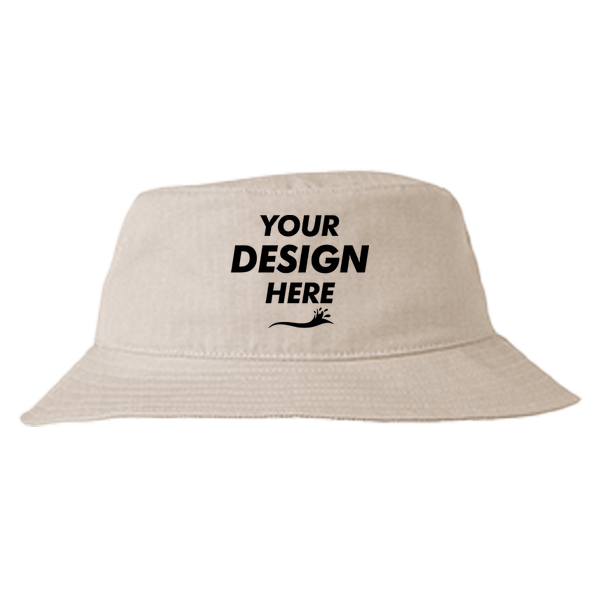 Big Accessories Lariat Bucket Hat, Khaki, Front view, Mockup