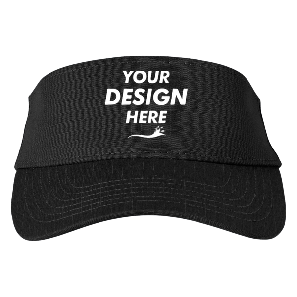 Big Accessories Lariat Visor, Black, Front view, Mockup
