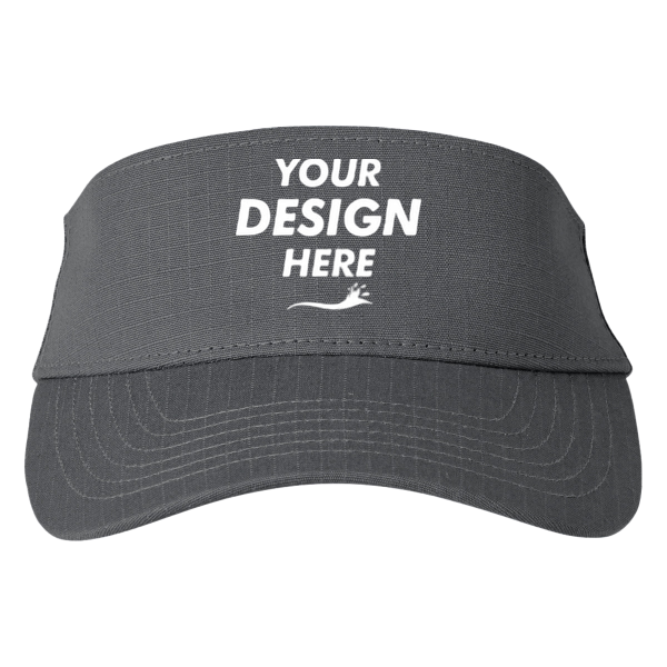Big Accessories Lariat Visor, Charcoal, Front view, Mockup