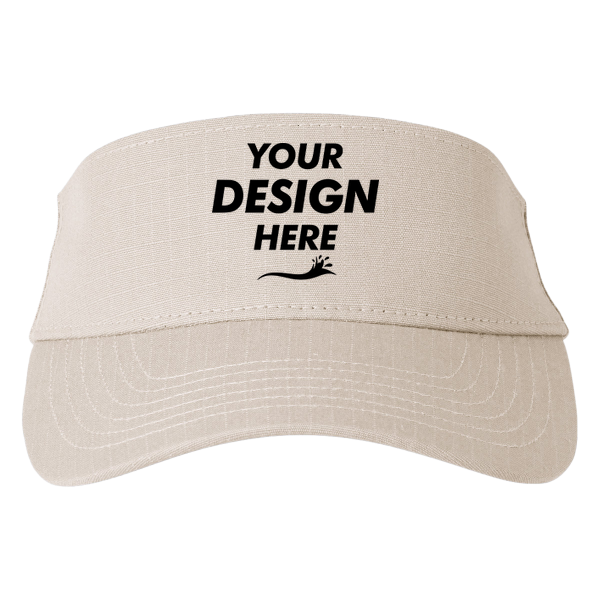 Big Accessories Lariat Visor, Khaki, Front view, Mockup