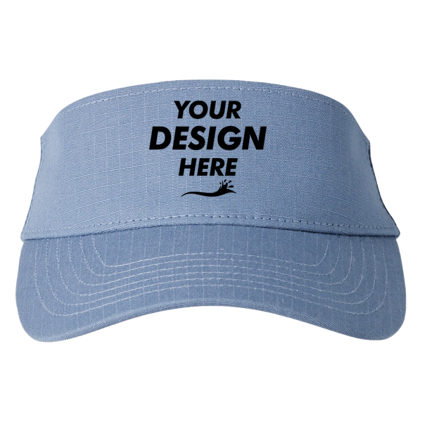 Big Accessories Lariat Visor, Slate Blue, Front view, Mockup