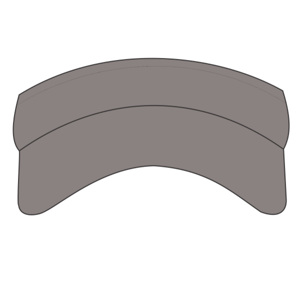 Big Accessories Mesh Visor, Grey, Hat (Front) view