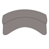 Big Accessories Mesh Visor, Grey, Hat (Front) view