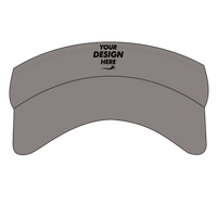 Big Accessories Mesh Visor, Grey, Hat (Front) view, Mockup