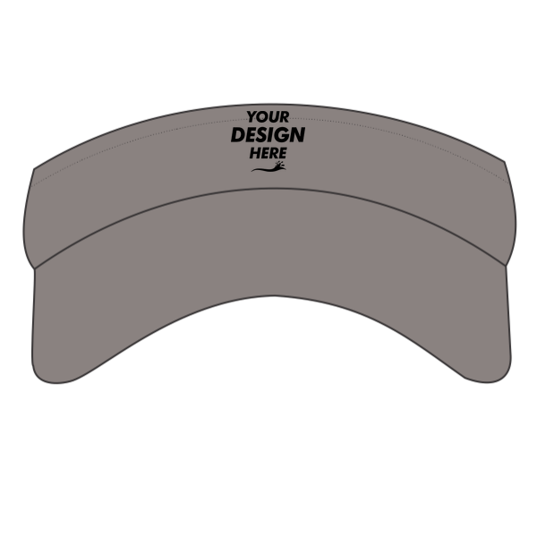 Big Accessories Mesh Visor, Grey, Hat (Front) view, Mockup