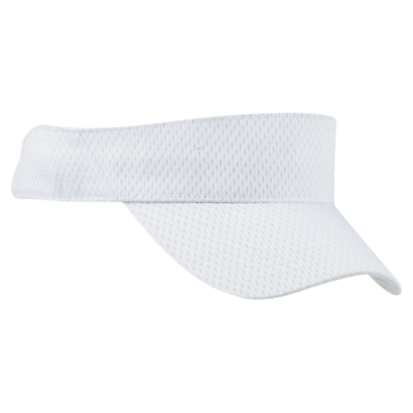 Big Accessories Mesh Visor, White, Front view
