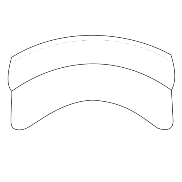 Big Accessories Mesh Visor, White, Hat (Front) view