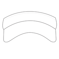 Big Accessories Mesh Visor, White, Hat (Front) view