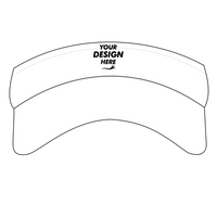 Big Accessories Mesh Visor, White, Hat (Front) view, Mockup