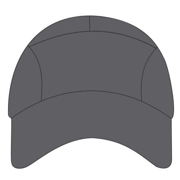 Big Accessories Pearl Performance Cap, Charcoal, Front view