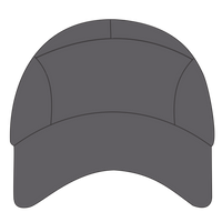 Big Accessories Pearl Performance Cap, Charcoal, Front view