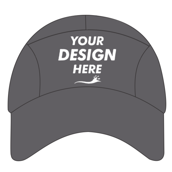 Big Accessories Pearl Performance Cap, Charcoal, Front view, Mockup