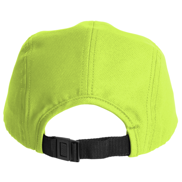 Big Accessories Pearl Performance Cap, Neon Yellow, Back view