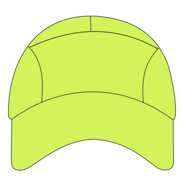 Big Accessories Pearl Performance Cap, Neon Yellow, Front view