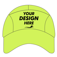 Big Accessories Pearl Performance Cap, Neon Yellow, Front view, Mockup