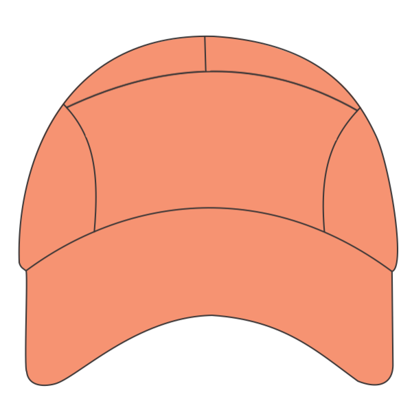 Big Accessories Pearl Performance Cap, Orange, Front view