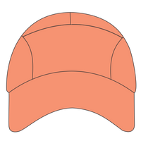 Big Accessories Pearl Performance Cap, Orange, Front view