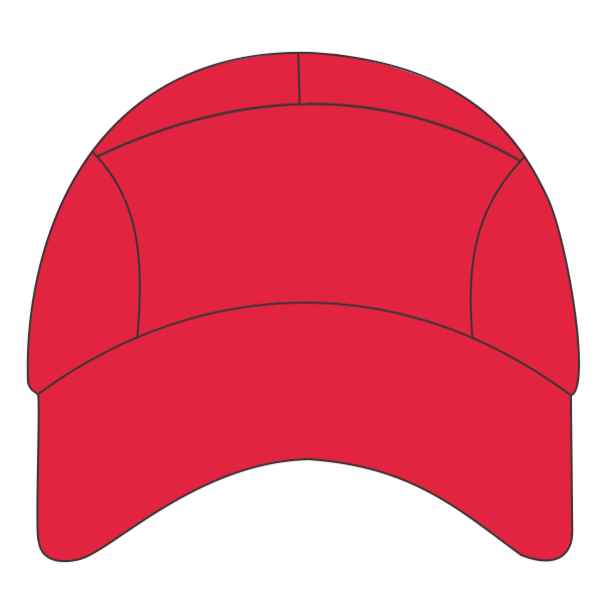 Big Accessories Pearl Performance Cap, Red, Front view