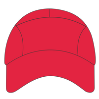 Big Accessories Pearl Performance Cap, Red, Front view